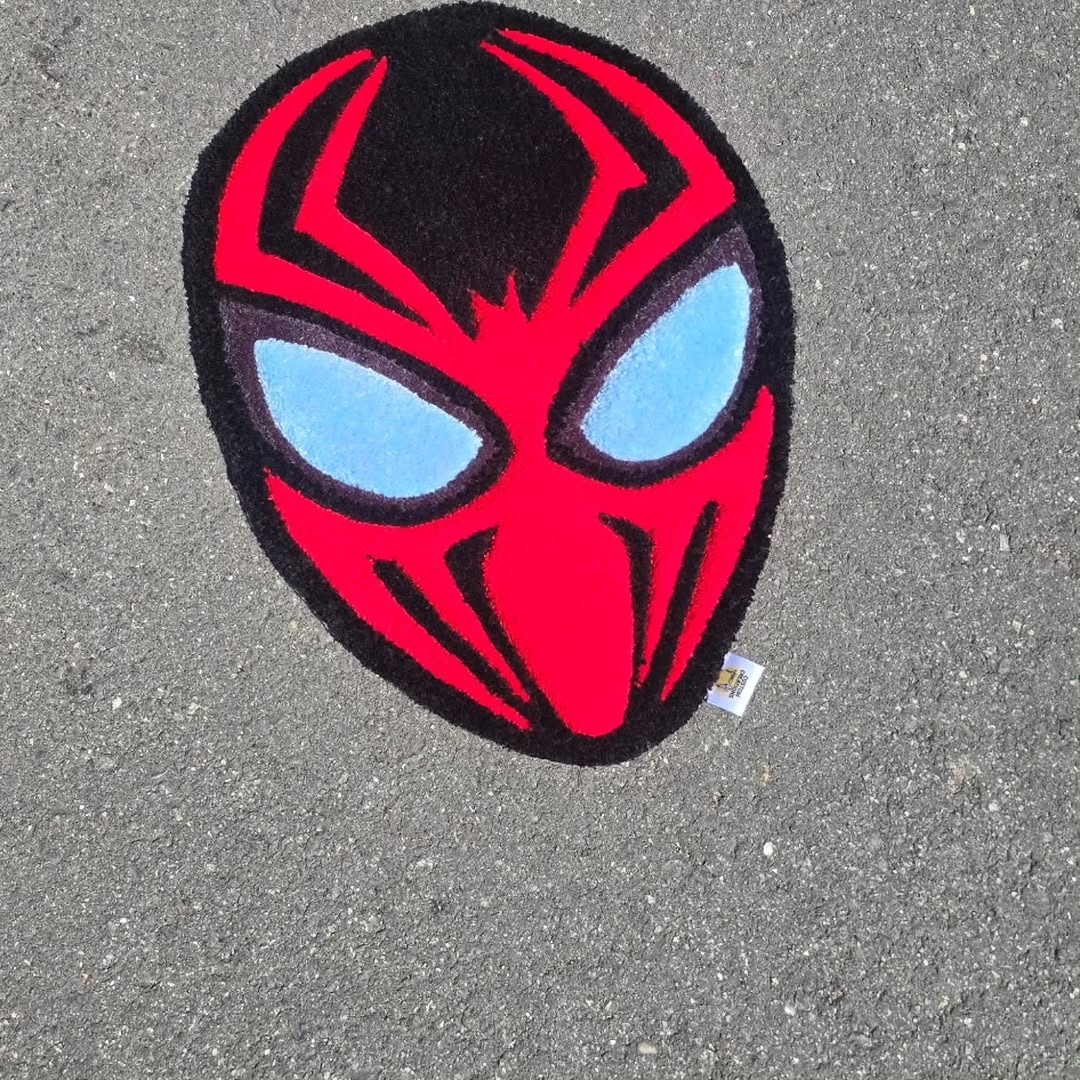 Spider-Man mask rug